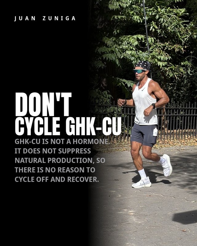 Instagram post by Juan C. Zuniga Jr.: Stop cycling GHK-CU: why it isn't a hormone